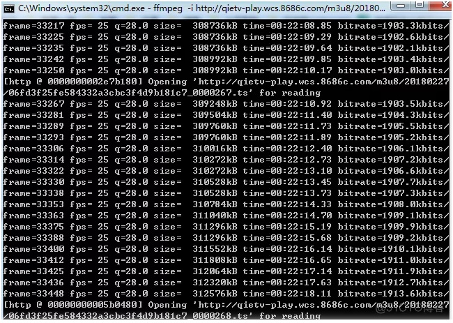 使用ffmpeg下载m3u8流媒体视频