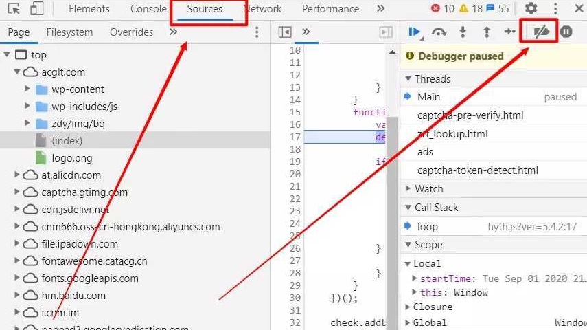 解决浏览器F12调试网页Paused in debugger方法